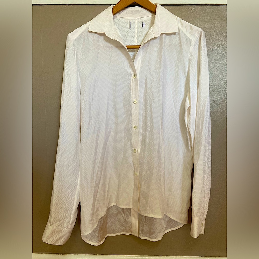 Frame Hammered Satin Silk Blouse